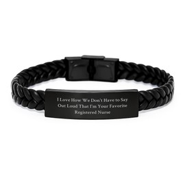 Funny Registered Nurse Gifts from Men to Favorite Registered Nurse Interlaced Leather Braceltes, Graduation Unique Gifts