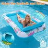 Inflatable Tanning Pool Lounger Float with Sprinkler, Pool Float Adult