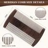 HonGien Wooden Beard Comb Anti Static Moustache Pocket Comb with