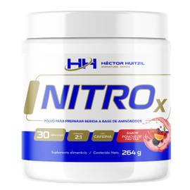 Héctor Huitzil Signature Series NITROx – Polvo Pre entreno a base de Aminoácidos Esenciales, Creatina Monohidratada y Cafeína | 264 gramos | 30 servicios