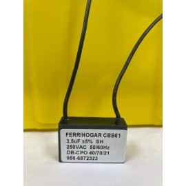 FERRIHOGAR NEW!! Ceiling Fan Run Capacitor 3.5 UF 250vac 2 Wires 50/60 Hz CBB61