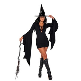 Roma Costume Women's 2pc Midnight Coven Witch, Black, Small (5076)