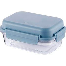 Zwilling Lunchtime Lunch Box with Compartments and Ice Pack, Leakproof Bento Box for School, Work, Picnic, Travel, Camping, 21cm x 15cm, 1L, Blue