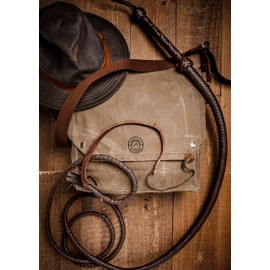 Campcraft Outdoors Indy Bag & Pouch, Bushcraft Bag and Belt Pouch, Waxed Canvas Haversack set, Indiana Jones inspired bag