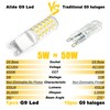 ALIDE G9 5W Led Bulbs 4000K Natural White,50W 60W Halogen