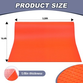 Drydiet 54 Sqft Uncoupling Membrane for Tile 1/8''(3mm) Thick Waterproofing Membrane Crack Prevention Anti Fracture Flooring Underlayment for Bathroom Shower Kitchen Basement (Orange)