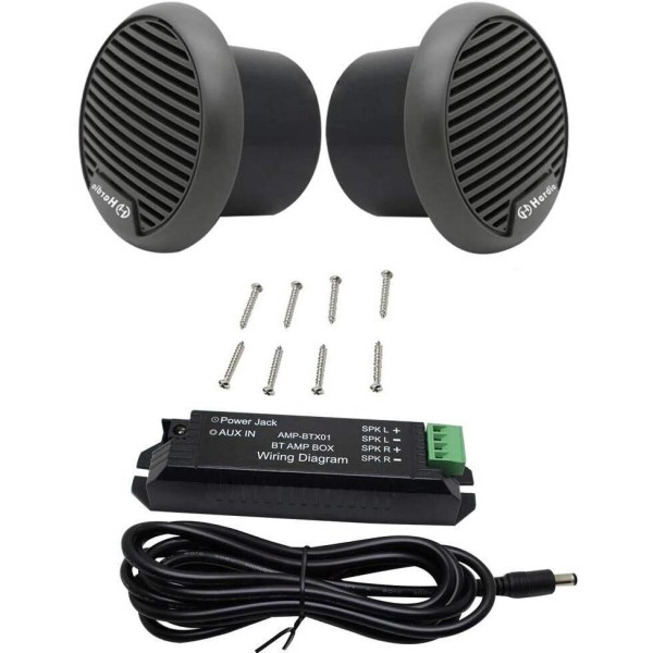 Herdio 3" 140W Marine Bluetooth Speakers Boat Motorcycle Stereo W/