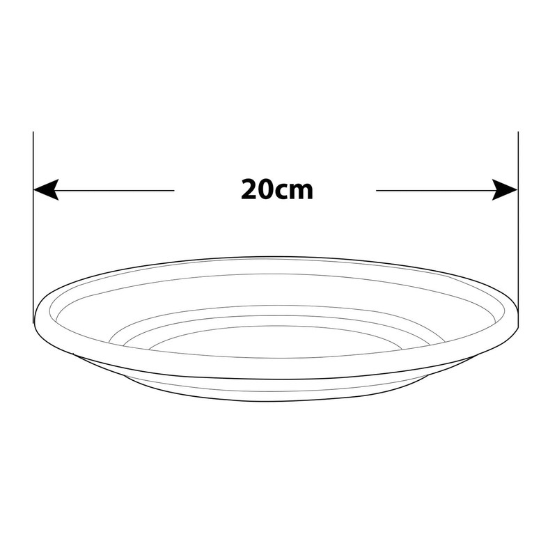 Whitefurze G02088 20cm Venetian Saucer for Round Planter - Forest