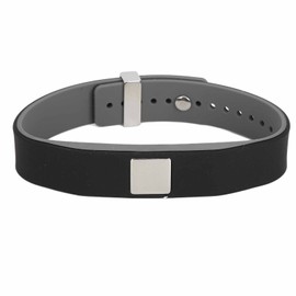 Anti Fatigue Sports Bracelet Adjustable Size Anti Static Negative Ion Silicone Wristband for Sports Black
