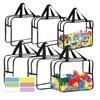 6PCS Toy Storage Bags, Clear Waterproof Toy Organizer Bags with
