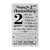 Richesele 2 Year Wedding Anniversary Wallet Card - Happy 2nd