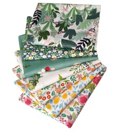 Misscrafts 7pcs Quilting Fabric 18" x 22" 100% Cotton Craft Fabric Bundle Squares Fat Quarters Multicolored for Patchwork DIY Sewing Scrapbooking Cactus