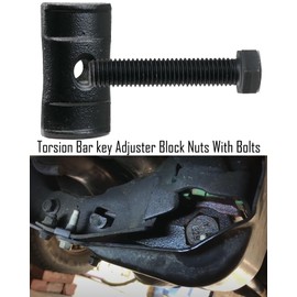Torsion Bar Key Adjustment Block Nuts with Bolts Replace 11561233 15530026 Fit for Chevy Silverado 1500/2500/3500 Avalanche Express Blazer Fit for GMC Sierra 1500/2500/3500 Jimmy, 2Pcs Full Thread