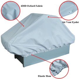 Skyour Boat Lounge Seat Cover Waterproof Dustproof Folding Back to Back Deluxe Series Bucket Style Lounge Boat Seats Cover Protector Patio Outdoor Boat Seat Covers (NOT Included Boat Seats)