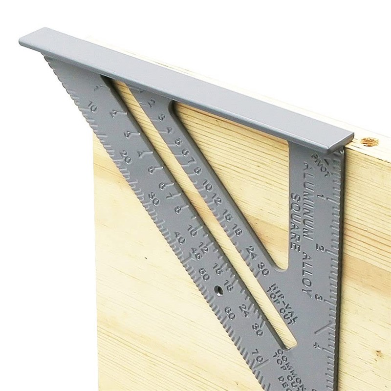 7 Inch Speed Square Layout Tool Silver Aluminum Alloy Carpenter
