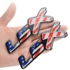dgea Chrome Red LSX Fender Emblem Decal Badge Nameplate Letter