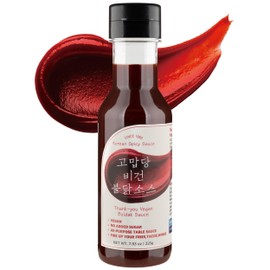 Thank-you Vegan Buldak Sauce - Lower Sugar Korean Hot Sauce for Health-Conscious Spicy Food Lovers - Hot Dipping Sauce K-Food - with Tacos, Wings, Fries, Pizza, 9.17 fl.oz.