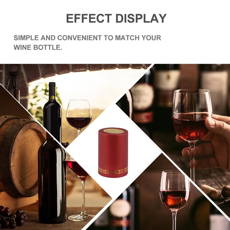 Yardwe 200Pcs Red Wine Bottle Shrink Wrap Seals 1.26 Inch