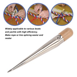 Jadeshay Marine Rope Splicing Spike, 304 Grade Stainless Steel Splicing FID Spike with Sanded Smooth Plastic Handle for Boat Rope Line Wire Deck Hardware Tool, Boats Yachts (S)