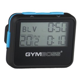 Gymboss Interval Timer and Stopwatch – Soft Coating Black/Blue