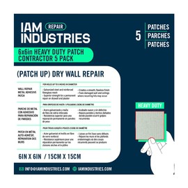 IAM Industries: 6" X 6" Contractor 5 Pack - Heavy Duty Drywall Repair Patches