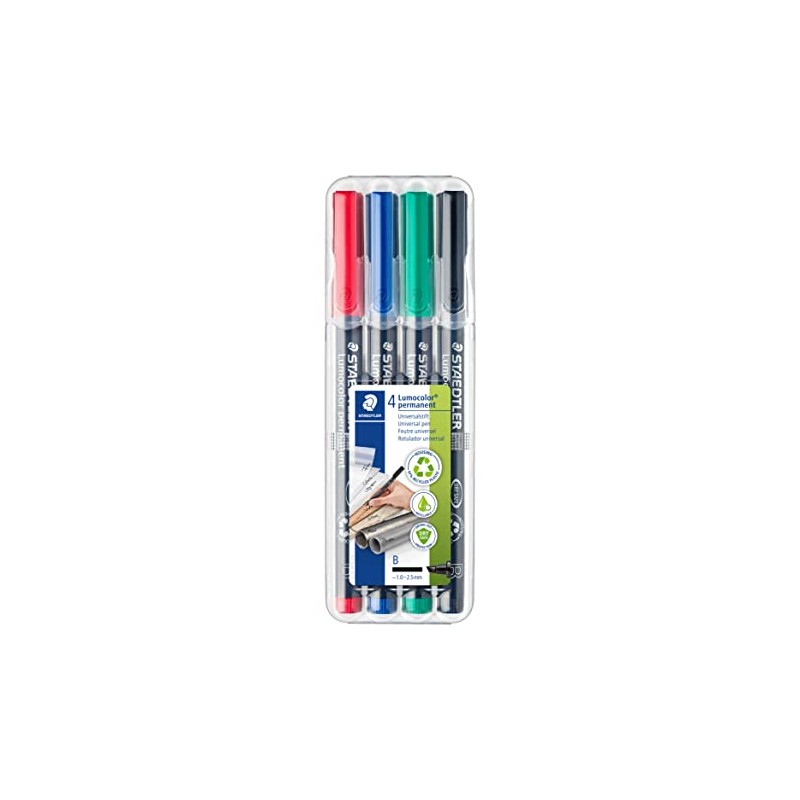 Staedtler Universal Pen Lumocolor B 4 piezas (314 WP4)