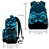 KikandKo Blue Video Game Controller School Backpack for Boys, Lightweight