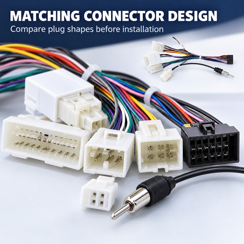 2-Pack Toyota Low-End Car Stereo Wiring Harness Cables, Multiple Vehicle-Specific