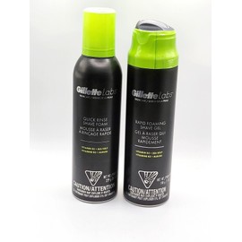 Gillette Labs Men’s Quick Rinse Shave Foam & Rapid Foaming Shave Gel