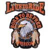 Large Embroidered Patch Biker Skull American Custom Iron On Back