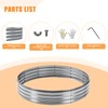 Mr IRONSTONE Outdoor Fire Pit Galvanized Fire Pit Ring, Foldable