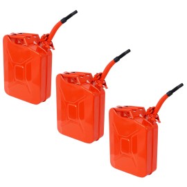 20 Liter (5 Gallon) Flexible Spout Portable Steel Fuel Can for Gasoline Fuel Tank Jerry Cans for Cars Petrol Service EquipmentColor: as Pic Color