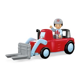 Toddys by siku 0134 Willy Worky 2-Piece Interlocking Yard Loader, Includes Movable Toy Figure and Removable Palette, High-Quality Flywheel Motor, Red/Light Blue, from 12 Months