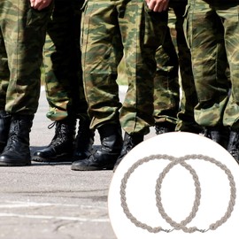 Tyqour 14pcs Boot Blousers Elastic Boot Straps Boot Bands Blousing Straps Leg Straps with Metal Hook for Pants Men Women(Khaki)