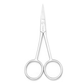 Motanar Tijeras de aseo profesionales multicolor para cuidado personal, depilación facial y recorte de cejas de acero inoxidable de punta fina recta de 3.9 pulgadas (letra D)