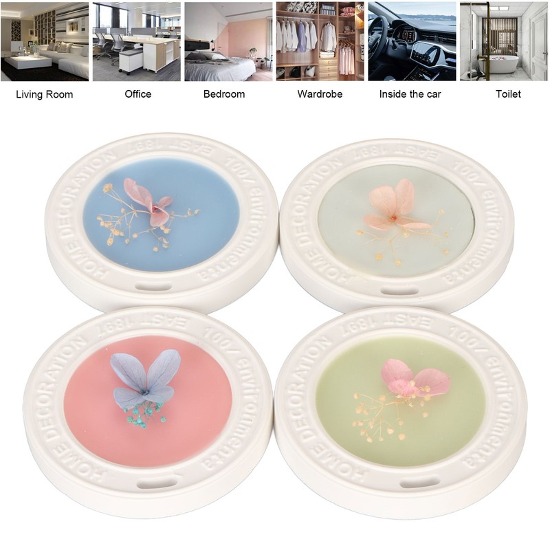 4 Pieces Aromatherapy Wax Tablets Long Lasting Dry Flower Scented