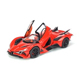 Toy Cars Apo Project EVO Model 1:32 Metal Diecast Car Toys with Light and Sound Pull Back Car for 3 4 5 6 7 Year Old Boys (Red)