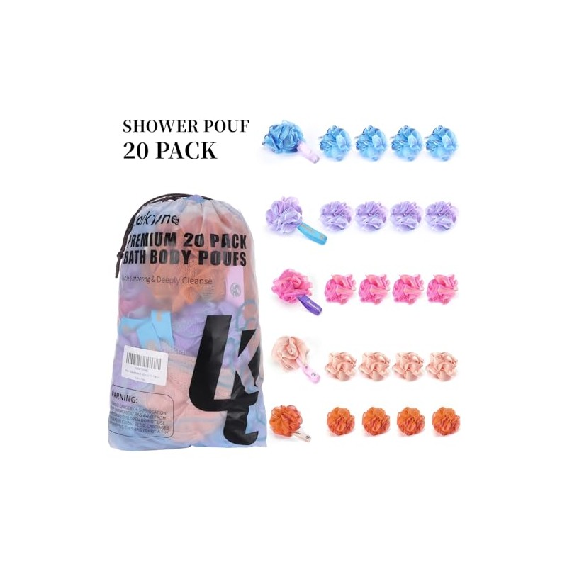 Mini esponja de ducha (paquete de 20) para viajes, esponja