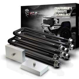 MZS 1 Inch Rear Lift Blocks for Tacoma, Rear Lift Kit Rear Leveling with U-Bolts Compatible with 1995-2024 Tacoma 2WD 4WD