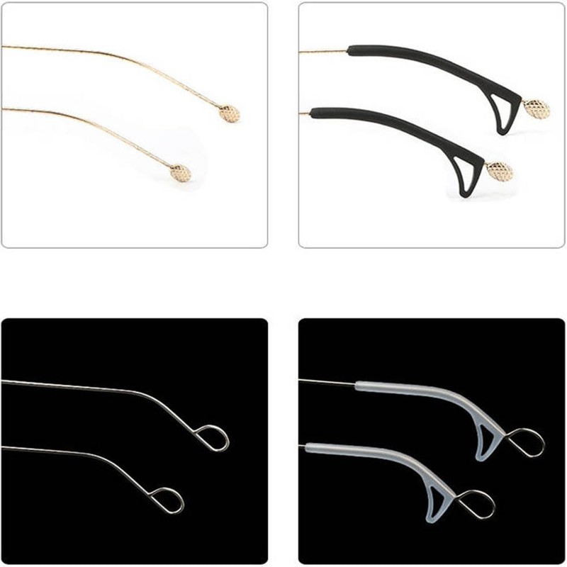 LCLONY Glasses Replacement Ear Hook Ear Clip Silicone Glasses Tip