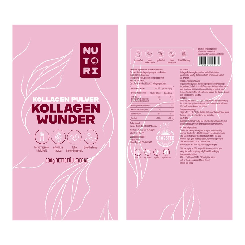 Nutori Collagen Miracle - Collagen Powder 300 g - Neutral