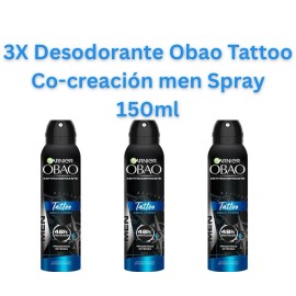 Garnier 3X Desorantes  Obao Tattoo Co-creación men Spray 150ml
