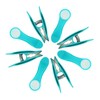 trendfinding 48 Softgrip Softtouch Clothes Pegs (Turquoise)