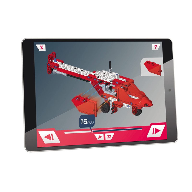 CLEMENTONI - Mechanics Lab Fire Brigade Helicopter, Construction Set Helicopter