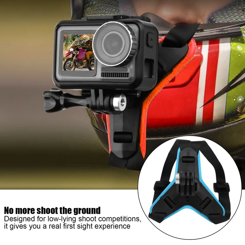 Motorcycle Helmet Front Chin Bracket Holder Fixed Strap Mount for
