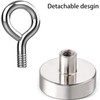 KQWOMA Magnetic Eye Hooks, 12PCS Strong Neodymium Magnet Loop Hooks