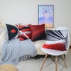 DILOXNSU Cushion Cover 40 x 40 cm Red Grey Black