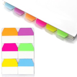 600 Pcs Page Markers Tabs, 6 Color Sticky Tabs Page Markers, Book Tabs, Sticky Index Tabs, Page Tabs for Book Tags Stickers Index Markers Office School