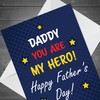 Daddy Card For Fathers Day A6 Card Superhero Theme Card