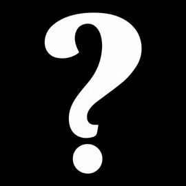 EvolveFISH Question Mark Weatherproof Vinyl Decal - [White][5"]